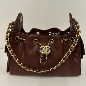 Chanel mini 25 dark brown 26S